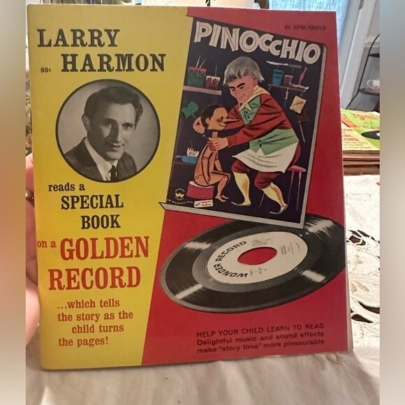 Vintage Wonder Books Read and Hear Book/vinyl Pinocchio 1954 - Picture 1 of 4